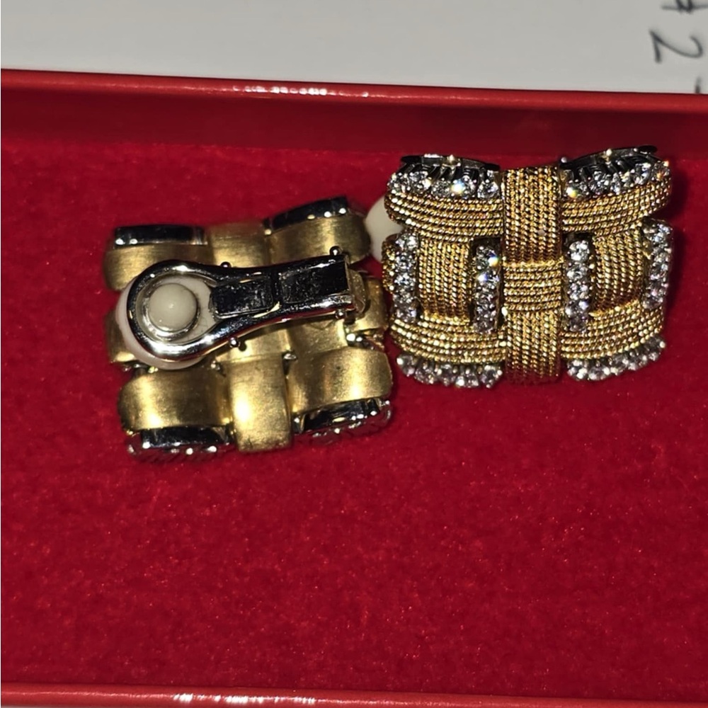 Rare Large Roberto Coin 18kt Gold Diamond Appassionata Earrings
